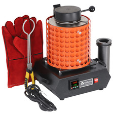 3KG Upgraded Digital Melting Furnace kit Smelting Metal w/ Clamp+Gloves+ Mesh picture