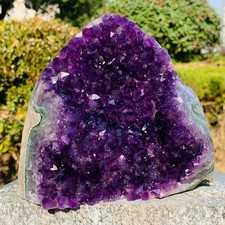 4.09LB Natural Amethyst geode quartz cluster crystal specimen Healing picture