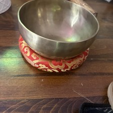 Pure Brass Tibetan Singing Bowl for Meditation, Sound Bowl Set for Chakra Healin picture