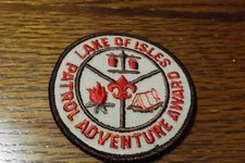 BOY SCOUT PATCH LAKE OF ISLES PATROL ADVENTURE AWARD NOS picture