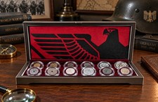 WWII Nazi Germany Boxed Coin Set – Certified Collection of 12 Historic Coins picture
