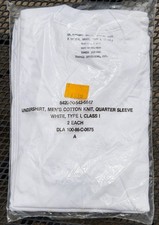 2 - Vintage Military Undershirt Type 1 Class 1 1986 Sz Large New In Package picture