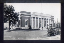 1940 POST OFFICE SPENCER IOWA Real Photo Postcard RPPC picture