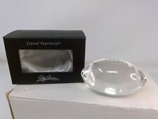 Oleg Cassini Crystal FOOTBALL Paperweight picture