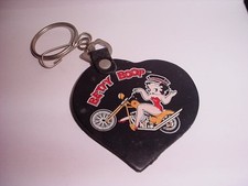 Vintage Biker  Betty Boop  Leather Key Chain 3