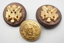 Pre-WWI - WWI Army Officer & WY Wyoming Guard Buttons Lot Of 3 by Horstmann picture