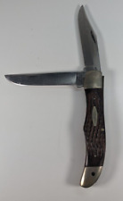 CASE XX KNIFE VINTAGE 6265 SAB SS WOOD FOLDING HUNTER PREOWNED picture