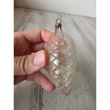 Antique unsilvered acorn Glass ornament Mercury Xmas tree picture