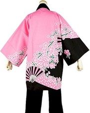 NEW HAPPI Room wear SAKURA Japanese Festival Coat Hanten Yukata Kimono F/S JAPAN picture