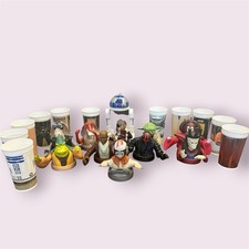 Vintage Taco Bell 1999 Star Wars Phantom Menace Cup Toppers With Cups Set Of 11 picture