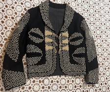 Vtg Mexican Mariachi bolero jacket Intricate soutache embroidery Folk Attire picture