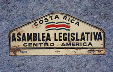 1950s 1960s COSTA RICA License Plate Topper Political ASAMBLEA LEGISLATIVA picture