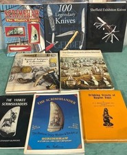 Sheffield Exhibition Knives + Scrimshaw Nautical Book Lot of 8 Whaler's Legacy picture