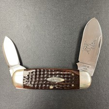 Vintage 1976 Case XX 6250 Elephant Toe Pocket Knife - 4 Dot Bull Elephant Etch picture