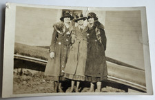 c1920s RPPC Fashionable Ladies Long Coat With Fur Cloche Hat Postcard  picture