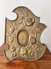 Antique Ernest Houbion Art Nouveau Belgium Brass Repousse Floral Picture Frame picture