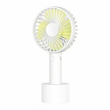3 Speeds USB Caynel Portable Mini Handheld Electric Fan Rechargeable Pearl White picture