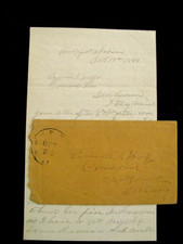 CIVIL WAR 101ST ILLINOIS SOLDIER LETTER KILLED IN ACTION GEORGIA 1864 picture