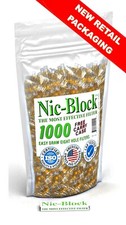NIC-BLOCK Cigarette Filters Bulk Wholesale 1000 FILTERS TIPS & FREE CARRY CASE picture