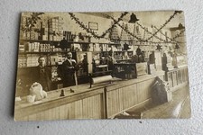 VTG Real Photo  People in General Store Grocery Business Occupational Postcard picture