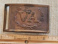 1864 Civil War Belt Buckle Confederate Virginia Maker Marked Cottrell Co L@@K picture
