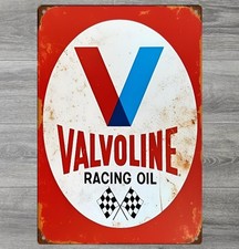 Valvoline Racing Oil 8 x 12 Vintage Novelty Metal Sign New Shrink-wrapped picture