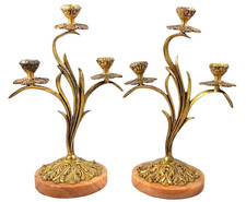 Antique candelabra, France, marble/bronze, Louis XV, 1850 picture