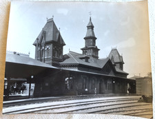 C. 1894 Brockton, MA Train Station 8x10 Photo Mid Century Print picture