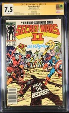 Secret Wars II #1 CGC 7.5 SS Signed Al Milgrom 1985 Newsstand 1st Beyonder KEY picture