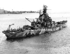 1942 Battleship USS INDIANA  8.5x11 PHOTO #2 picture