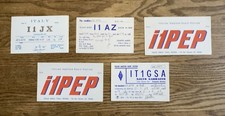 Italy - Rome (Roma), Milano, Catania Sicily QSL Cards  1960s Lot of 5 picture