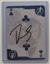 ROBERT DOWNEY JR Signed on Card Autograph Iron Man/Avengers Stark #2 Blue AA COA picture
