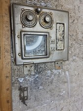 Post Office Lock Box Door BEVELED GLASS 1886 Keyless U.S. Combination #2 size picture