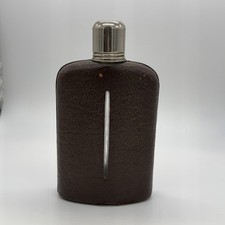 VINTAGE C.F. Rumpp HIP FLASK w/ Shot Cup Cap & Leather Case picture