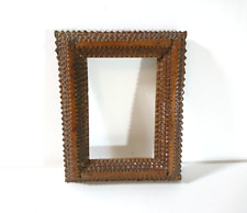 Antique Tramp Art Picture Frame cca 1910s picture