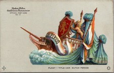 1909 Hudson-Fulton Celebration Dutch Period Float Postcard #13 Redfield Bros. picture