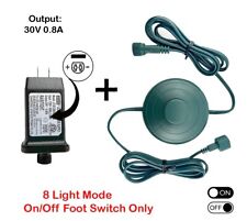 Set Adapter DC 30V 0.8A + Power Cord Foot Switch 5/8in Plug 6Ft - 8 LIGHT MODE picture