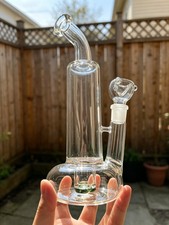 Tall Tornado return Percolator Beaker bong Glass Water Pipe rig Hookah 18mm bowl picture