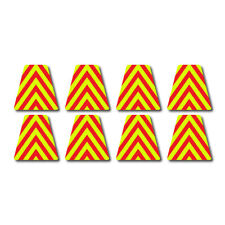3M Reflective Fire Helmet Tetrahedron 8-Pack - Red/Yellow Chevrons picture