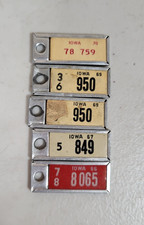 5 Iowa Mini License Plate Disabled American Veterans DAV Tag Keychain Key Return picture