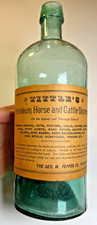 Antique Tittle’s Cattle Ointment Bottle Label Pontil Teal Peabody Massachusetts picture