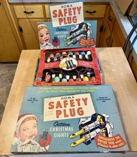 2 Beautiful Vintage 40’s-50’s Sets Noma Safety Plug Christmas Lights Original  picture