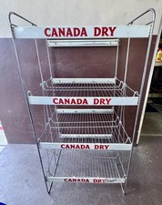 Vintage Canada Dry Soda Metal Wire Store Display Rack 4-Tier 1960s Advertising picture
