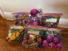 Assorted MARDI GRAS Beads, approx. 1 gal/5lbs, Various Beads/Throws. Clean picture
