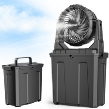 Ausic Portable Misting Fan, Rechargeable Camping Fan with Water Mist Black picture