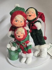 Annalee 2007 Snowball Fun Kids Hand Made Dolls RARE NWT picture