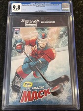 2026 San Jose Sharks Macklin Celebrini Marvel Spider-Man CGC 9.8 NHL Hockey Hero picture
