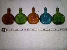 Vintage Early American Presidential Colored Glass Bottles (5) Taiwan Repro. NOS picture