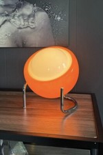 Bauhaus MCM Style Bedside Table Eyeball Lamp Space Age Retro Bedroom Glass LED picture