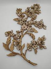 Vintage 1967 Syroco 7034 Hollywood Regency Dogwood Wall Plaque MCM picture
